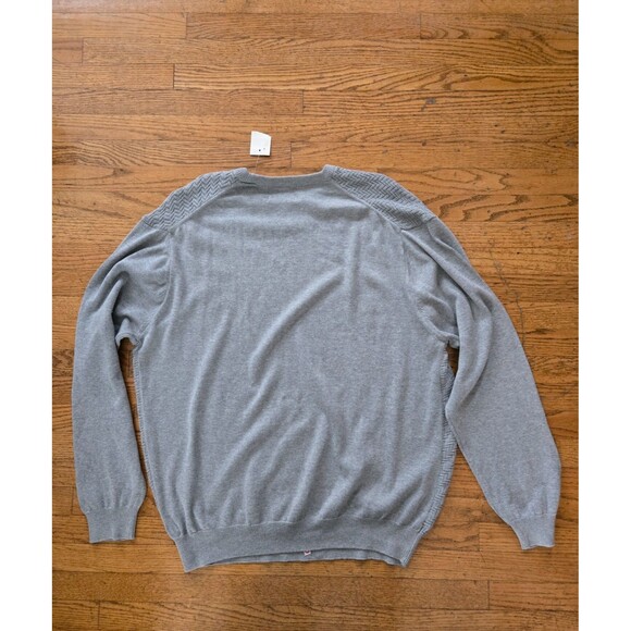 Lyle & Scott Mens Gray 100% Commed Cotton Ribbed Knit Sweater Size XL NWT Preppy - Picture 5 of 7